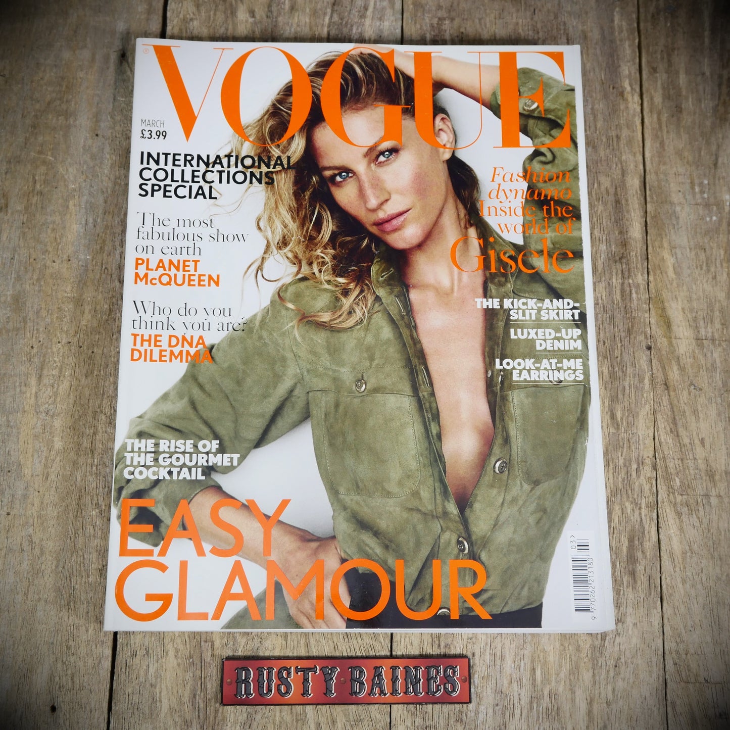 Vogue Magazine UK Back Issue, March 2015 Gisele Bundchen