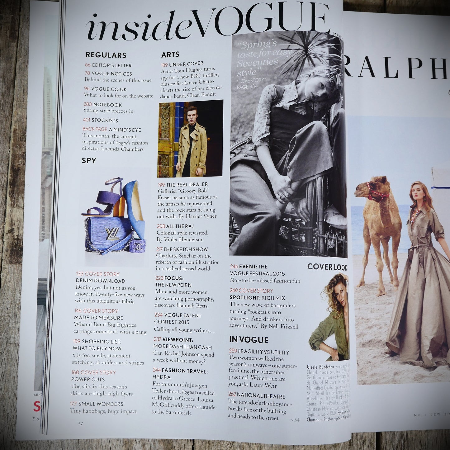 Vogue Magazine UK Back Issue, March 2015 Gisele Bundchen