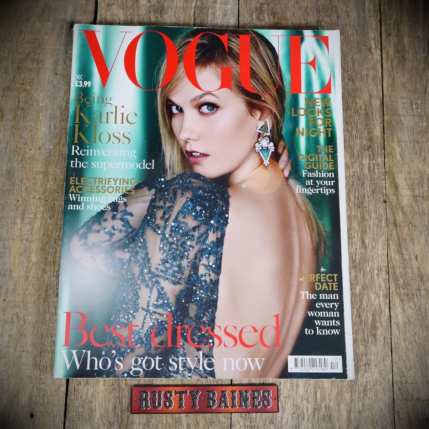Vogue Magazine UK Back Issue, December 2015 Karlie Kloss