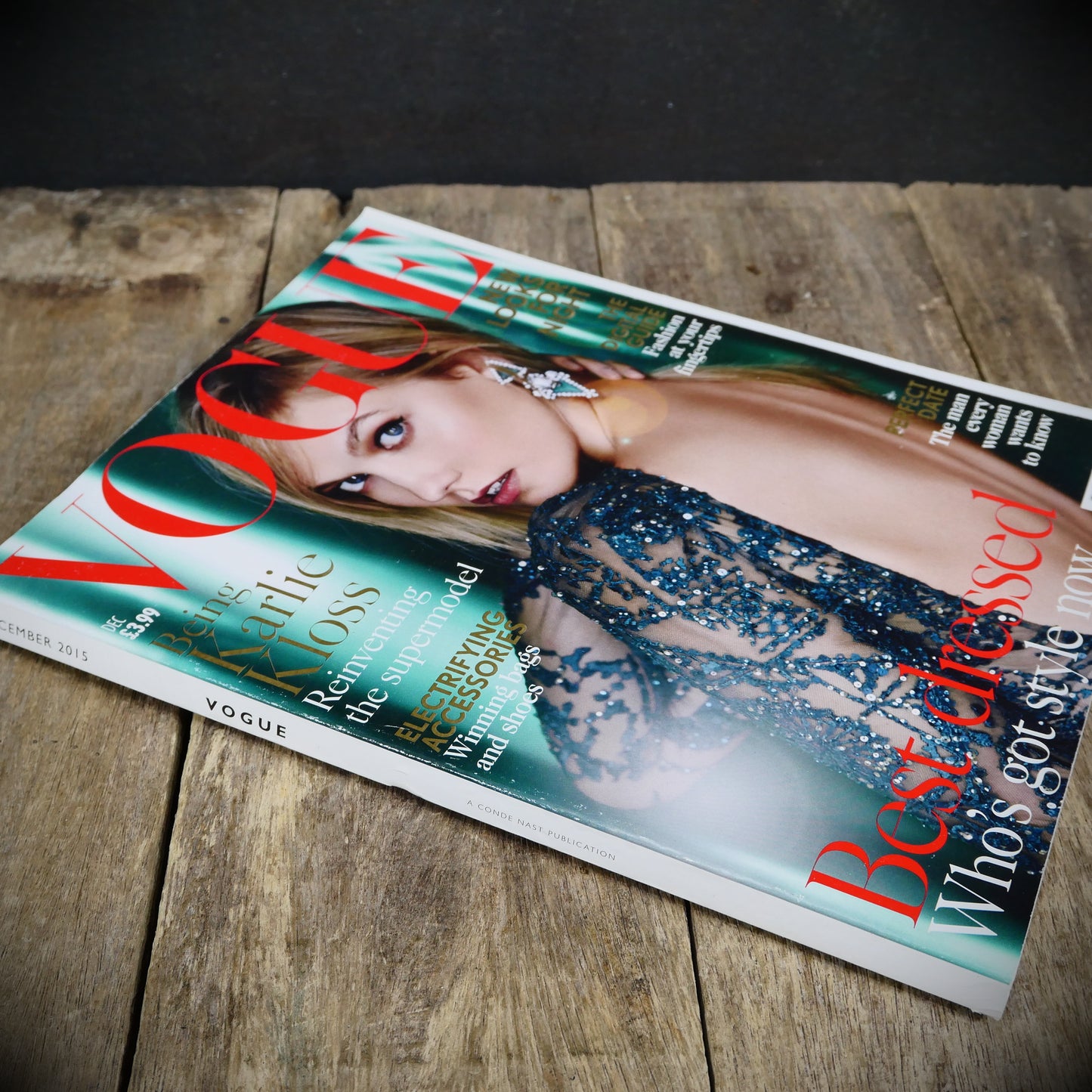 Vogue Magazine UK Back Issue, December 2015 Karlie Kloss