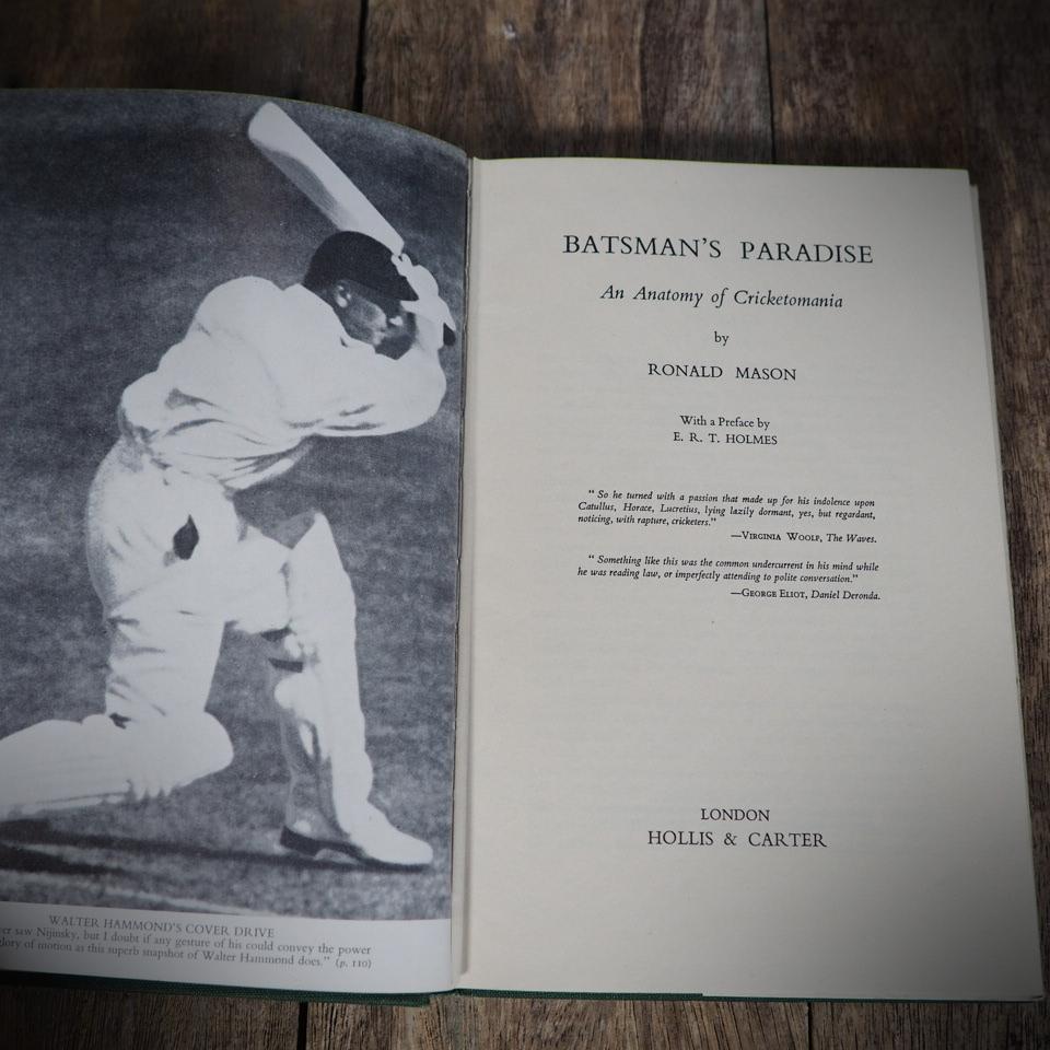 Batsman's Paradise, Ronald Mason, Cricket, 1955 Hardcover