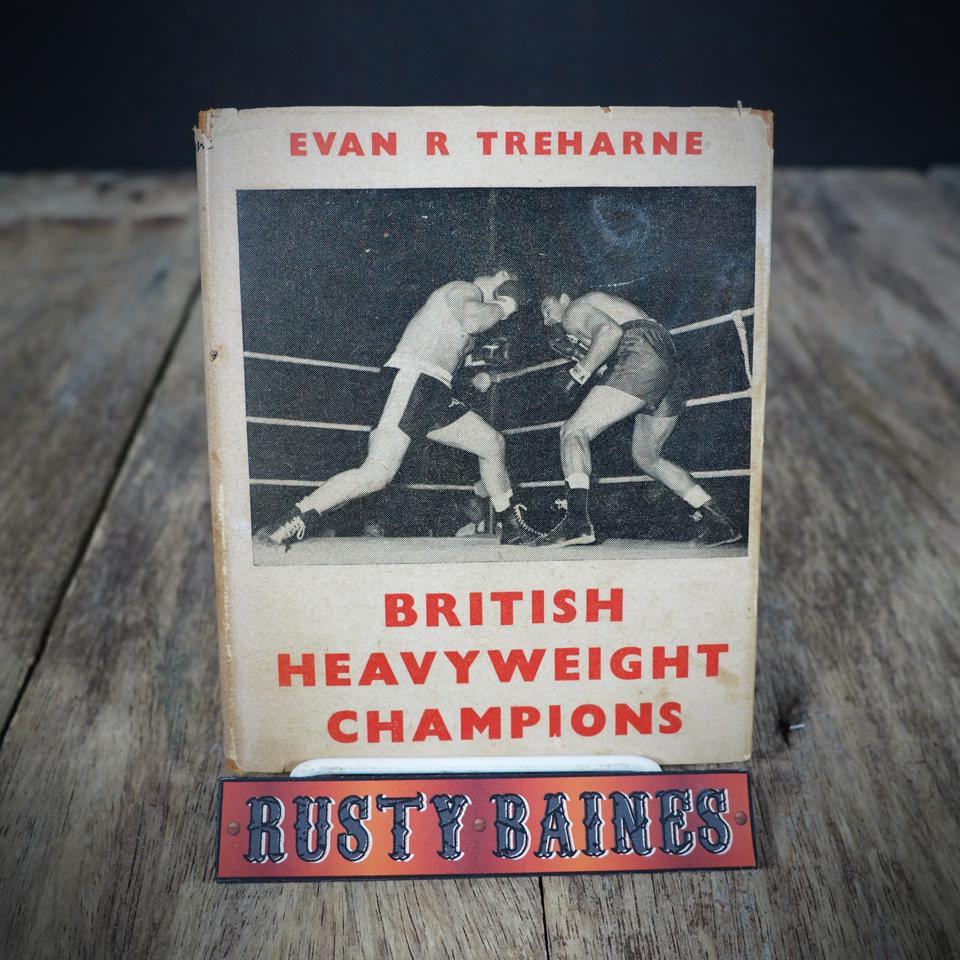 British Heavyweight Champions, Evan Treharne, Vintage Boxing Book, 1959 1st Small Hardcover