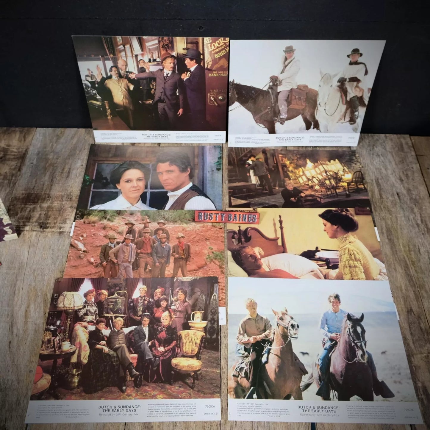 Lobby Card x8, Butch & Sundance, The Early Days, Plus Handmade Cinema Advert