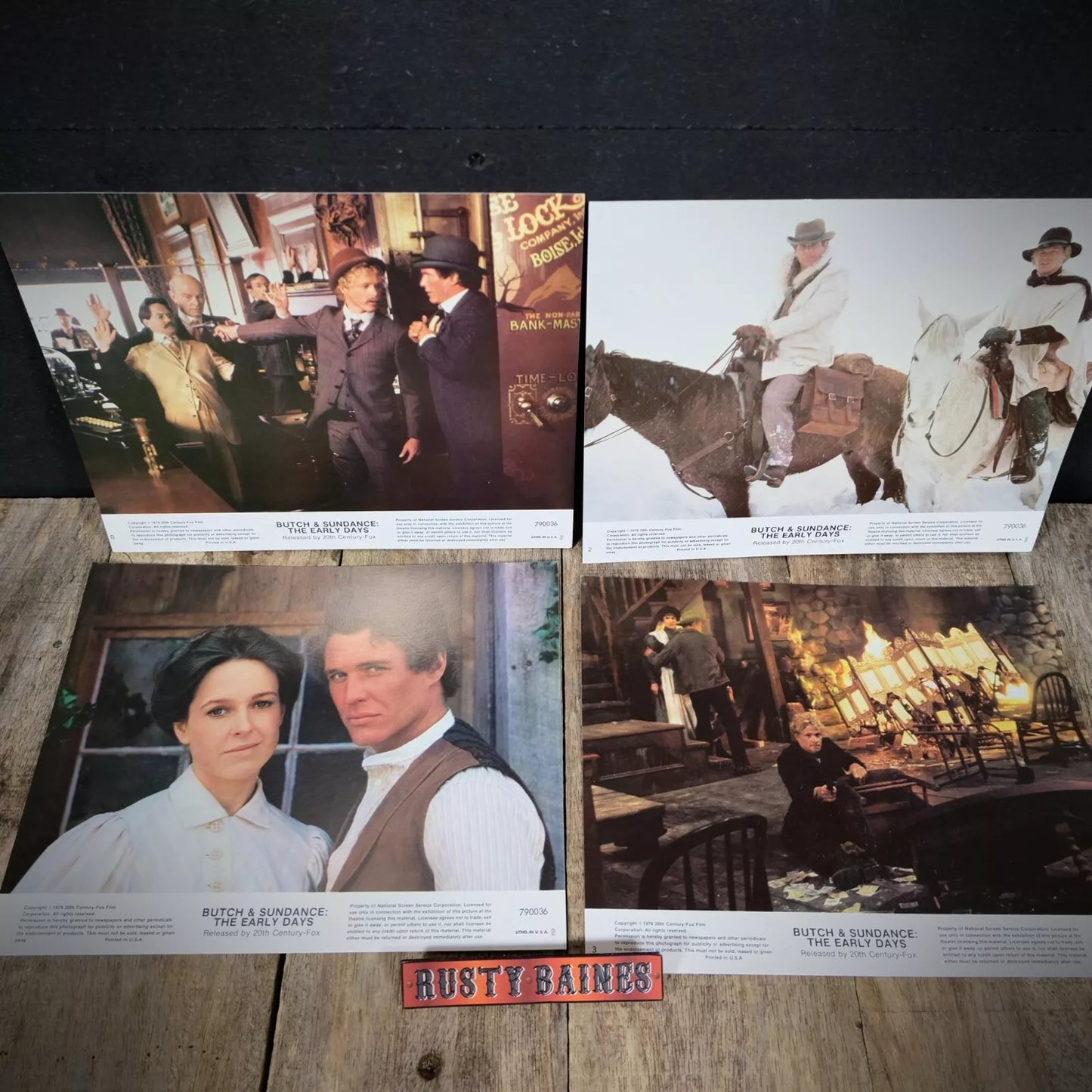 Lobby Card x8, Butch & Sundance, The Early Days, Plus Handmade Cinema Advert