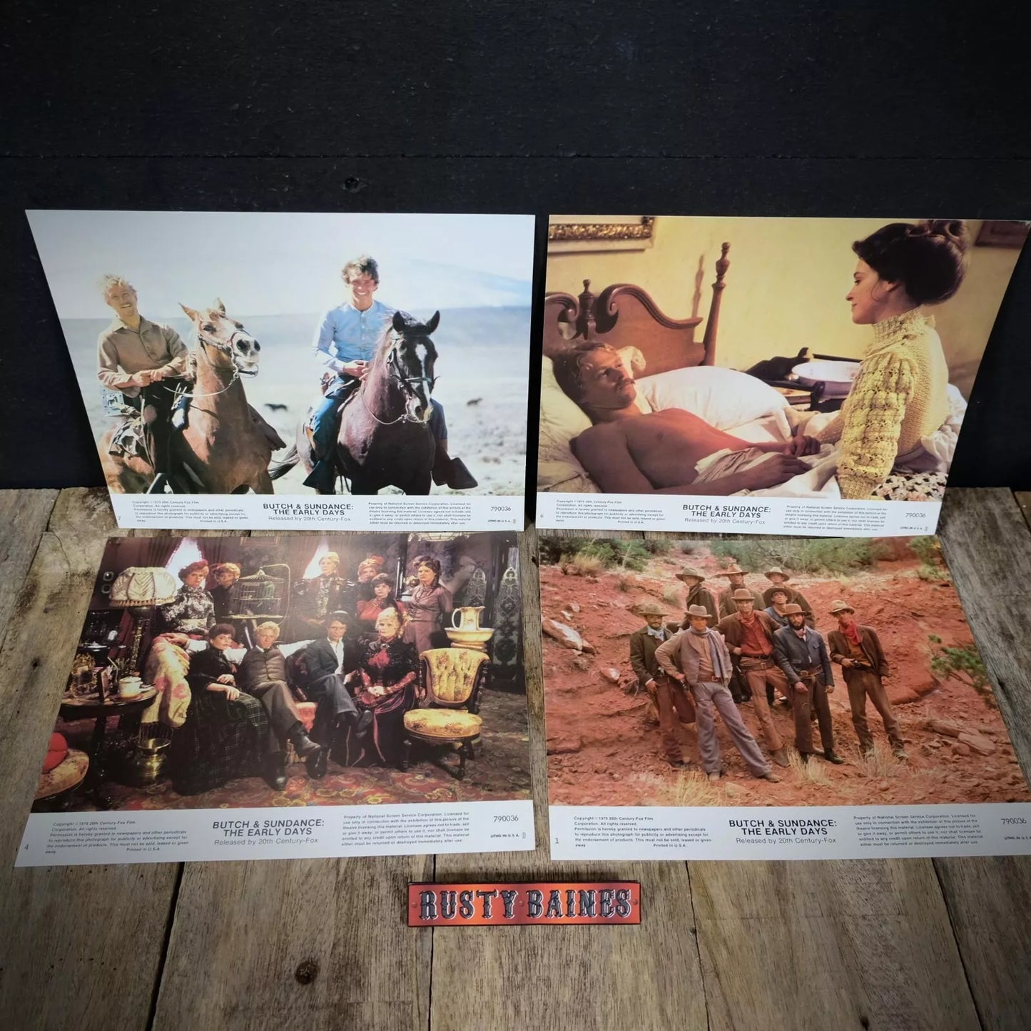 Lobby Card x8, Butch & Sundance, The Early Days, Plus Handmade Cinema Advert