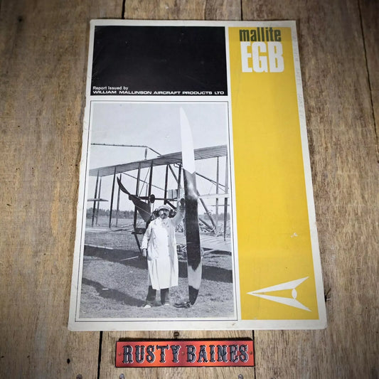 Vintage Sales/Product Brochure, Mallite EGB, William Mallinson Aircraft Products