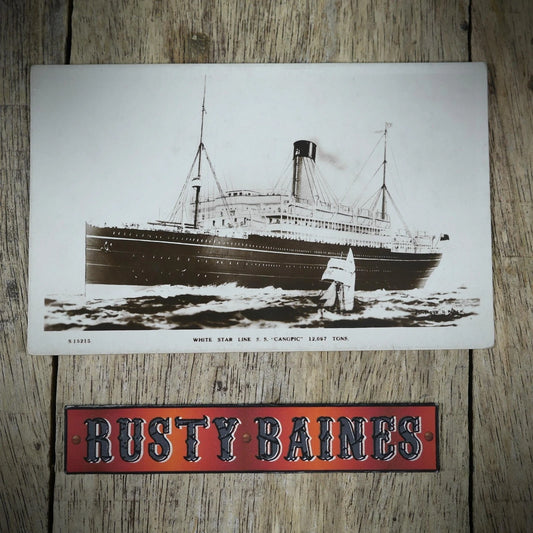 Postcard, White Star Line SS Canopic