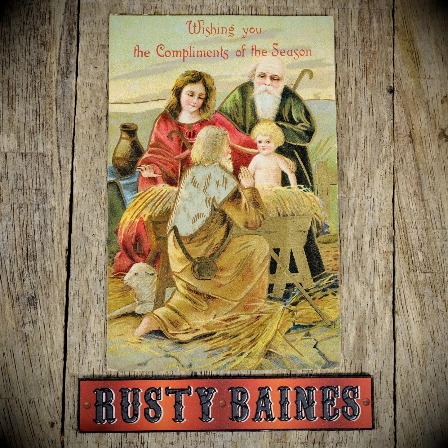 Postcard, Christmas, Baby Jesus, Embossed Chromo-Litho
