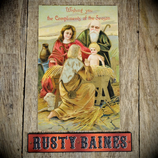 Postcard, Christmas, Baby Jesus, Embossed Chromo-Litho