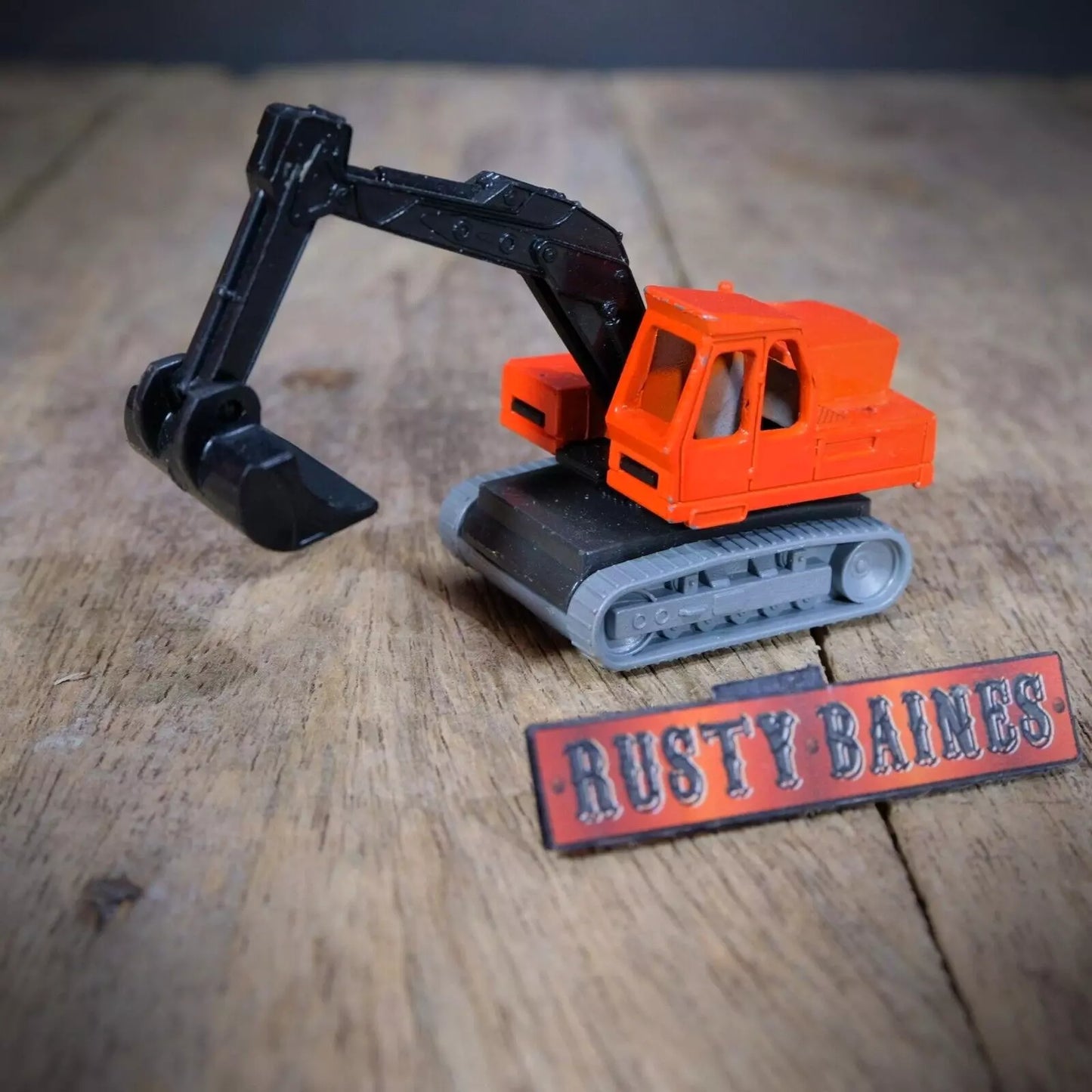 Matchbox #32 Atlas Excavator Digger, Orange, Playworn, No Box