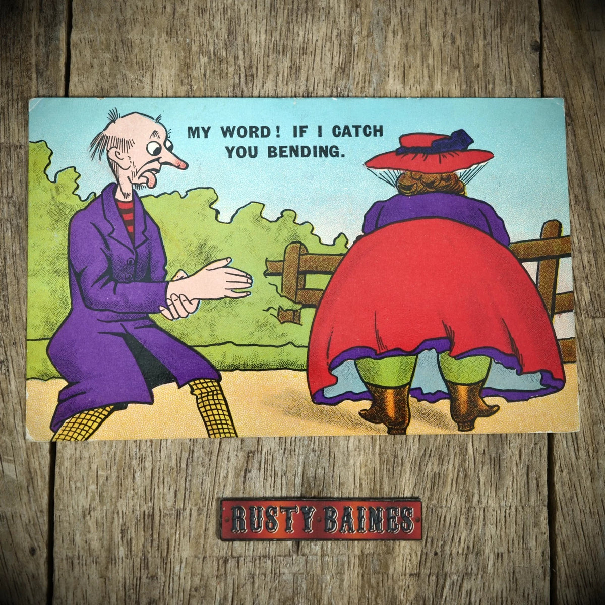 Postcard, Comic, My Word If I Catch You Bending, Big Behind Woman