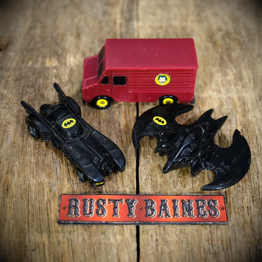 ERTL Micro Machine Batman Bundle, Batwing Batmobile Joker Van, Unboxed