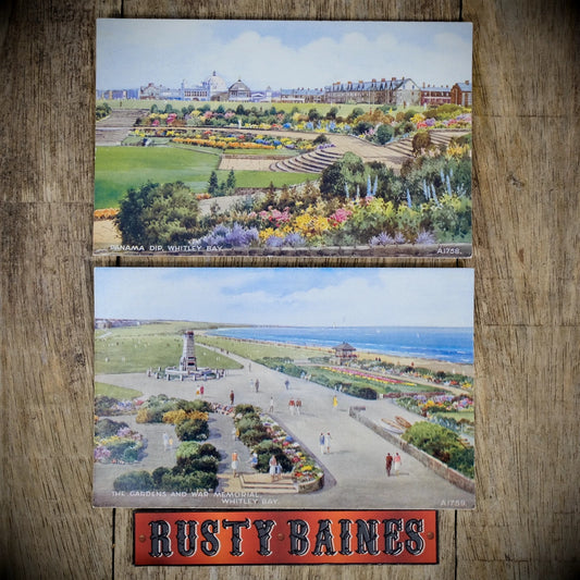 Postcard, Valentine Art Colour, Whitley Bay, War Memorial Etc