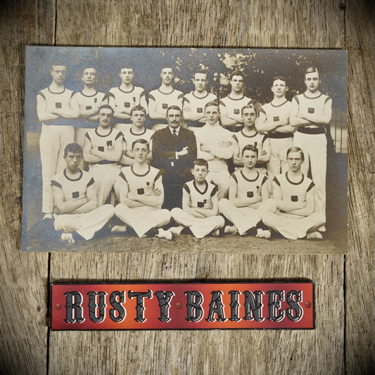 Postcard, Unidentified Sports Team, Athletes, Gymnastics? Real Photo