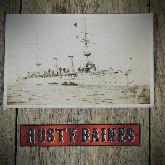 Postcard, HMS Venus Cruiser Royal Navy Ship, WW1 Era Real Photo