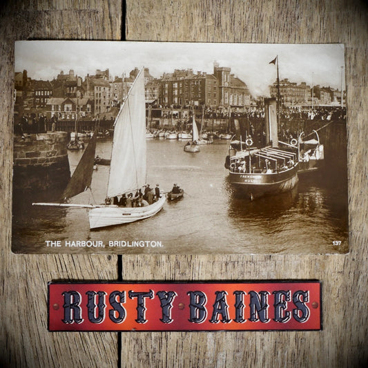 Postcard, Bridlington, Frenchman Pleasure Paddle Steamer, Real Photo