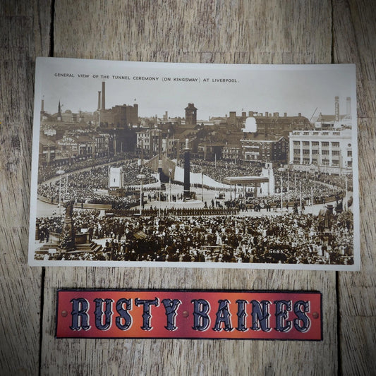 Postcard, Liverpool Mersey Tunnel Opening Ceremony, Real Photo