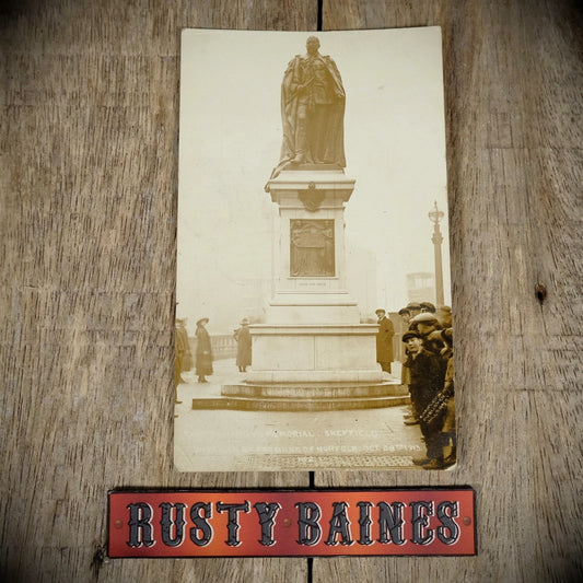 Postcard, Sheffield, King Edward VII Statue Fitzalan Square Real Photo