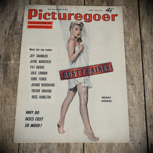 Vintage Picturegoer Magazine Nov 23 1957, Film/Cinema, Merry Anders Cover