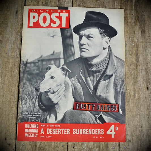 Picture Post 12 April 1947 Bruce Woodcock Boxer, Picasso-Kitrosser