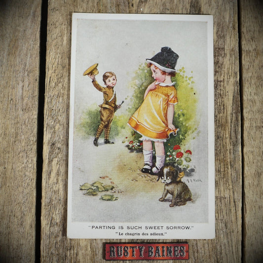 Postcard, Inter Art WW1 Era Twelve-Five-Six, Soldier, Romance, AA Nash