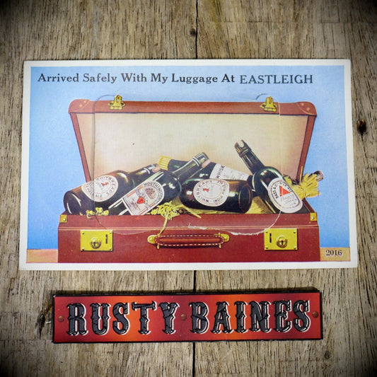 Postcard, Comic, Novelty Pull-Out, Suitcase Beer Eastleigh, Printed