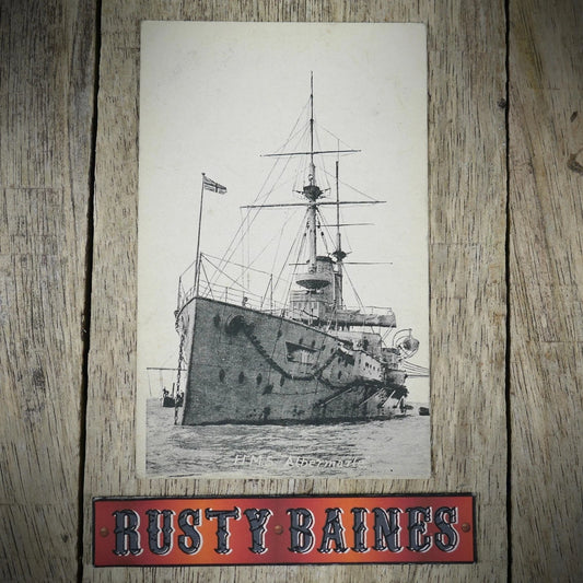 Postcard, HMS Albemarle Battleship, Palatine Pictorial, Printed