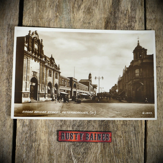 Postcard, Peterborough, Broad Bridge Street, Real Photo