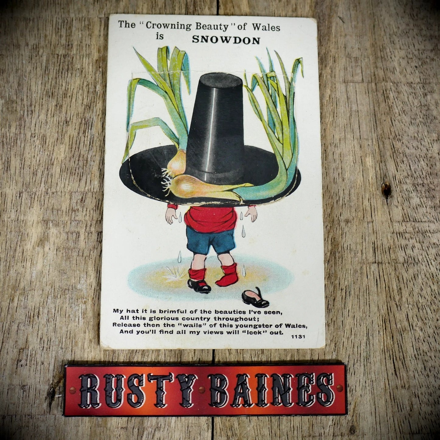 Postcard, Comic, Novelty Pull-Out, Beauty of Wales Snowden, Printed