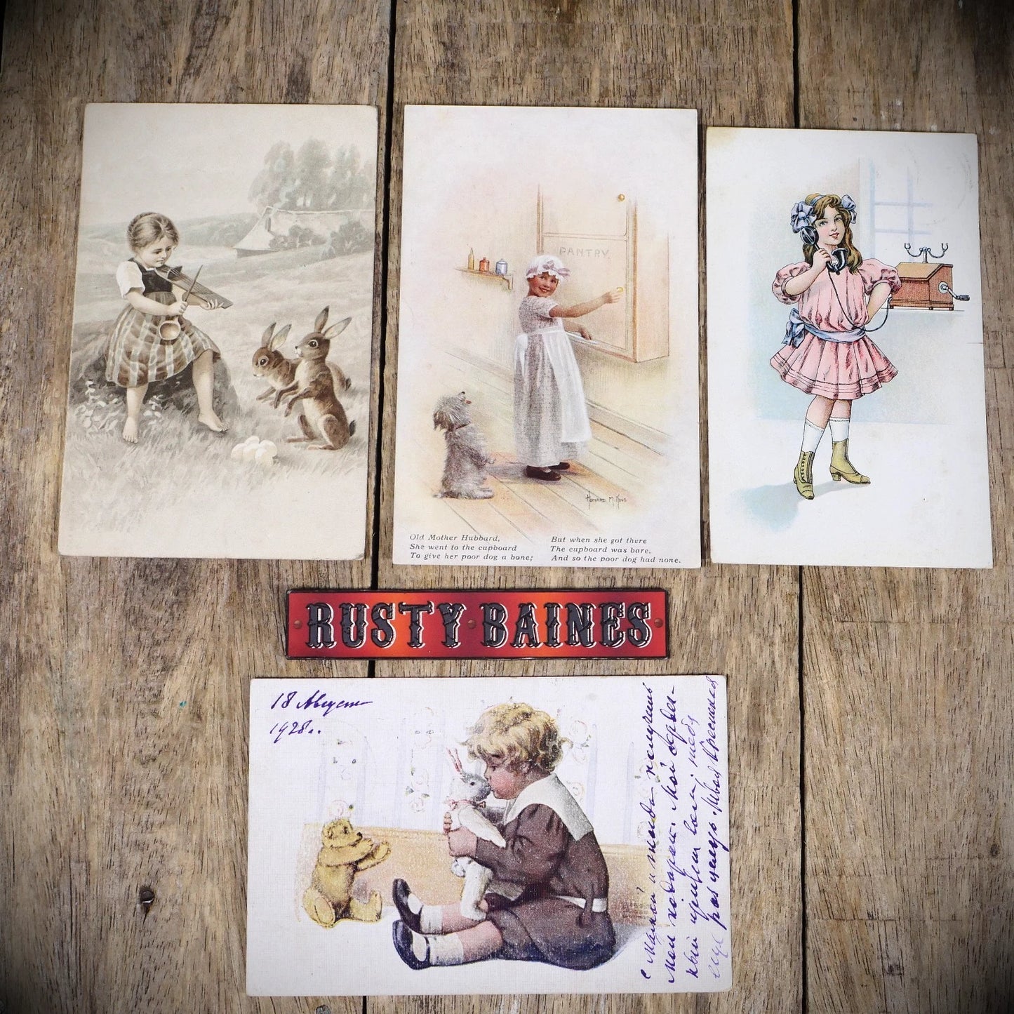 Postcard Bundle, Children's Art, Telephone, Teddy Bear, Rabbit Etc