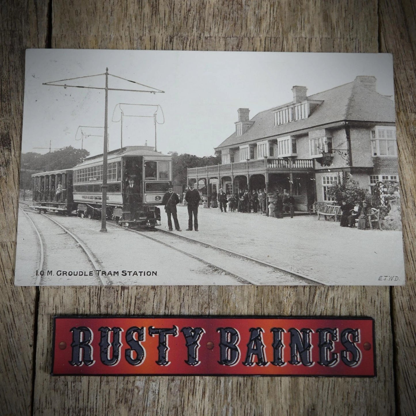 Postcard, Isle of Man Groudle Tram Station, Early 1900s