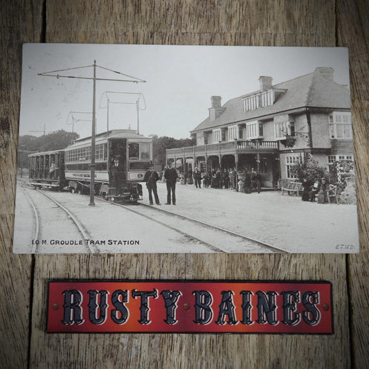 Postcard, Isle of Man Groudle Tram Station, Early 1900s