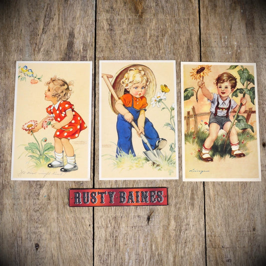 Postcard Bundle, Children's Art, Flowers Gardening, Lungers Havsen Etc