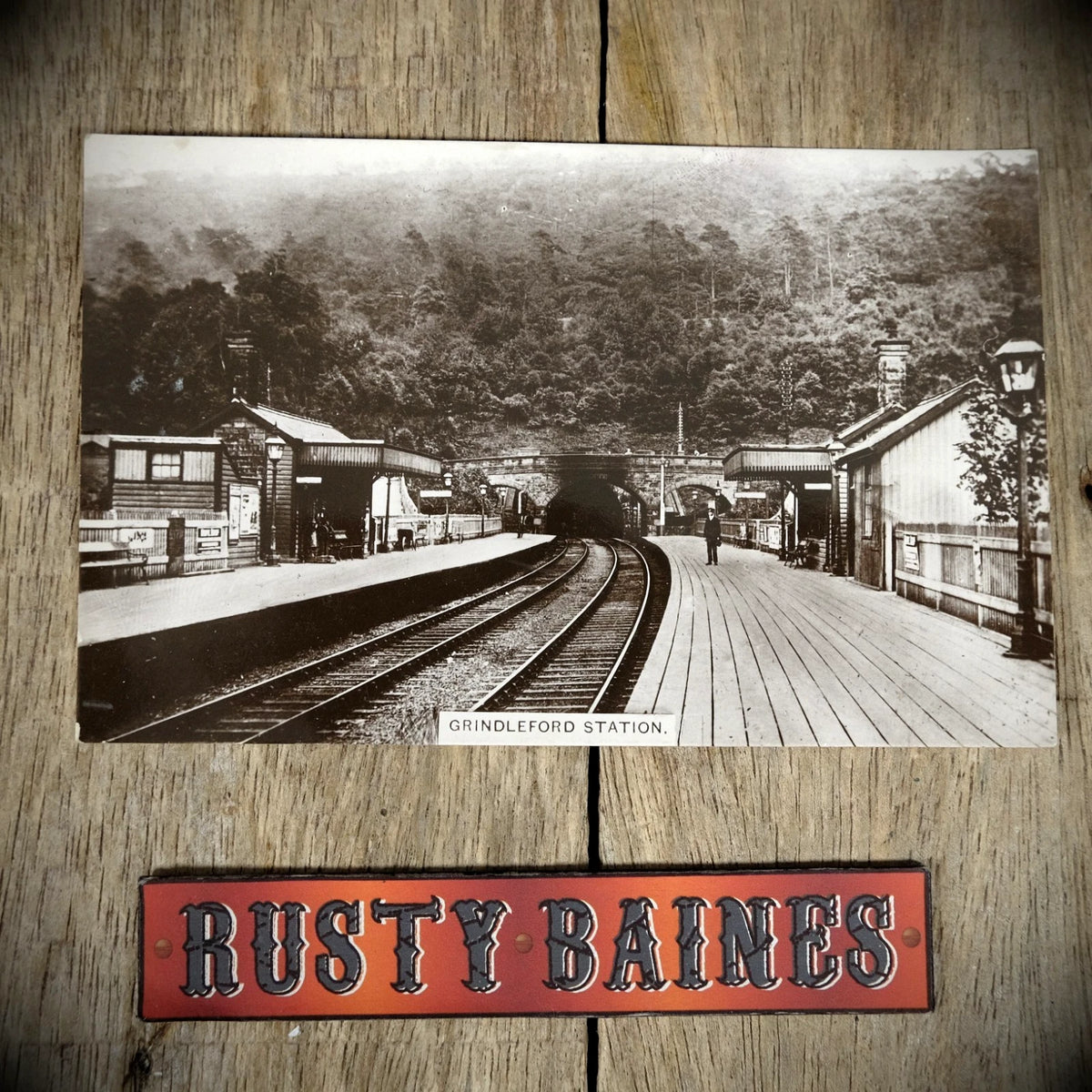 Postcard, Grindleford Railway Station Nr Hathersage Loca-Vu Real Photo