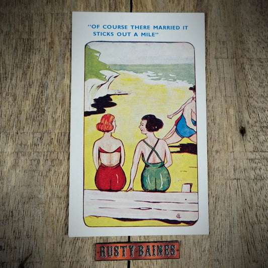 Postcard, Comic/Humour, Bathing Beauty Women, Sexual Innuendo Marriage