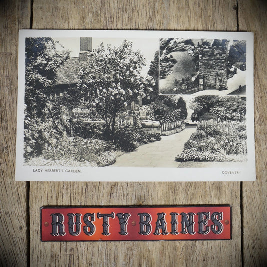 Postcard, Coventry Lady Herbert's Garden, Real Photo
