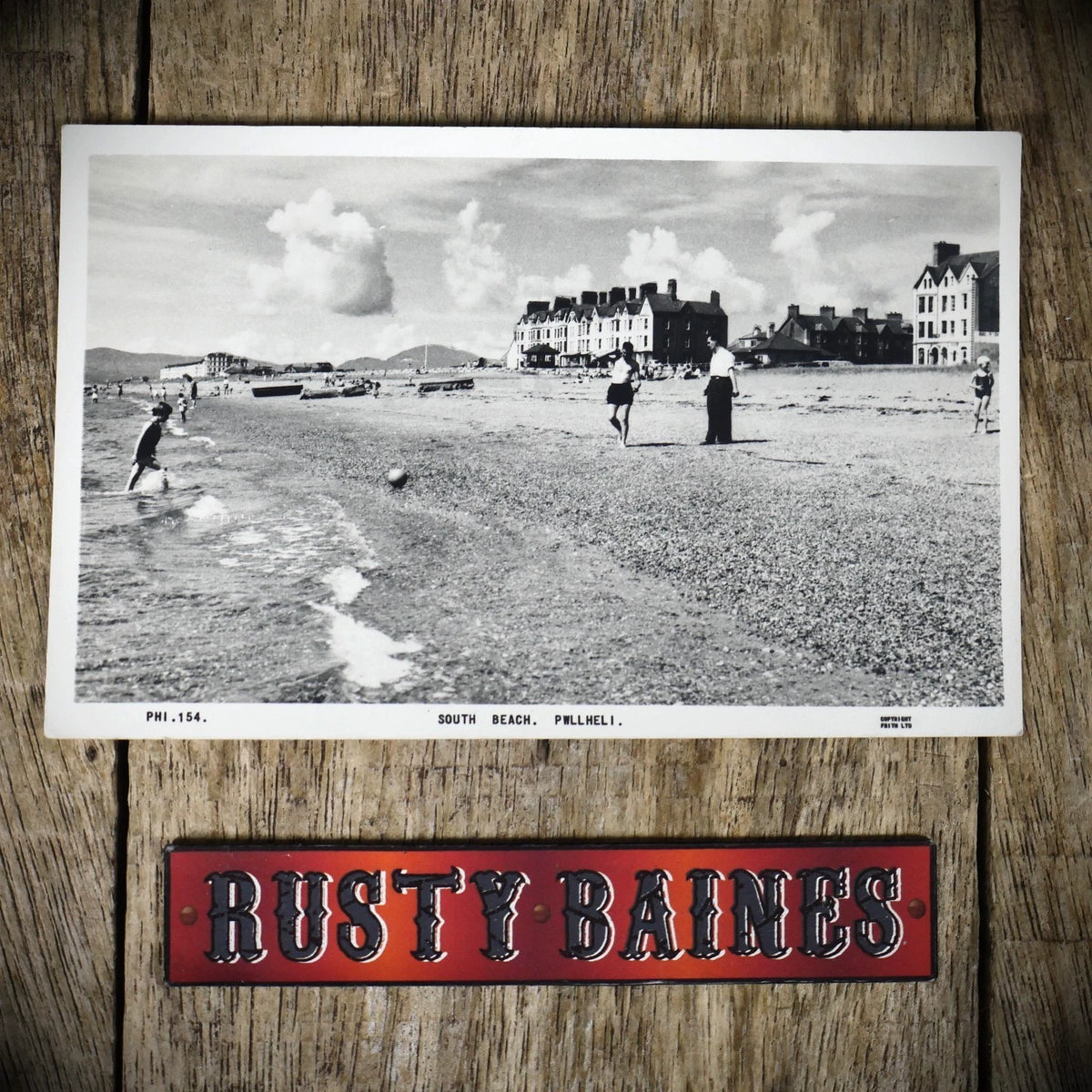 Postcard, Pwllheli South Beach, Francis Frith, Printed