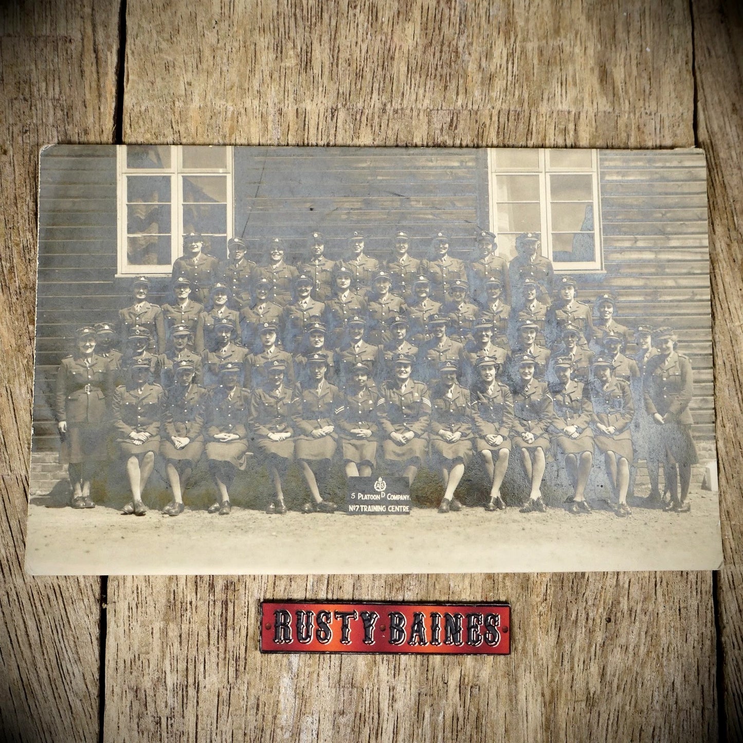 Postcard Plain Back Real Photo, Women's ATS 5 Platoon D Company