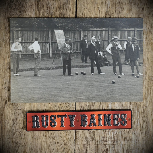 Postcard, Social History, Circa 1920's Bowling Scene, Real Photo