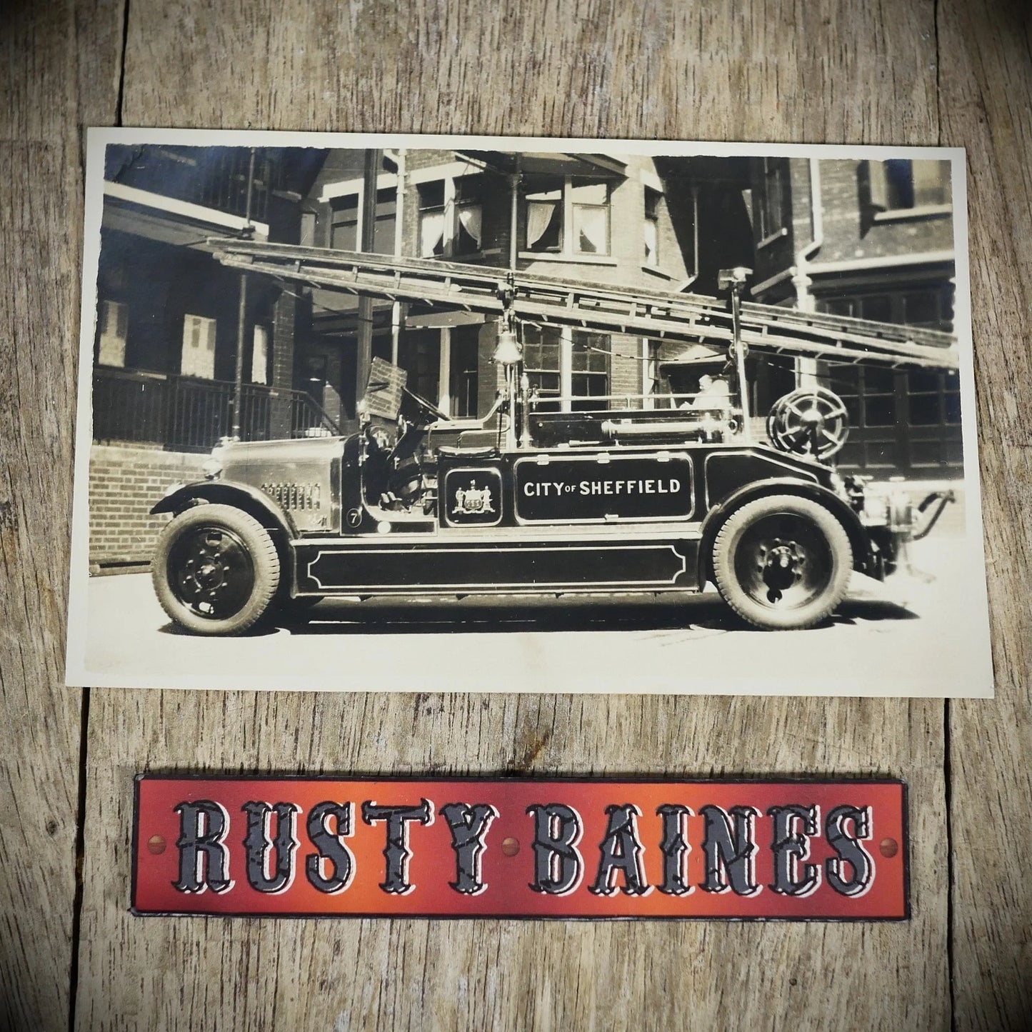 Postcard, City of Sheffield Fire Engine, Early 20th C, Real Photo