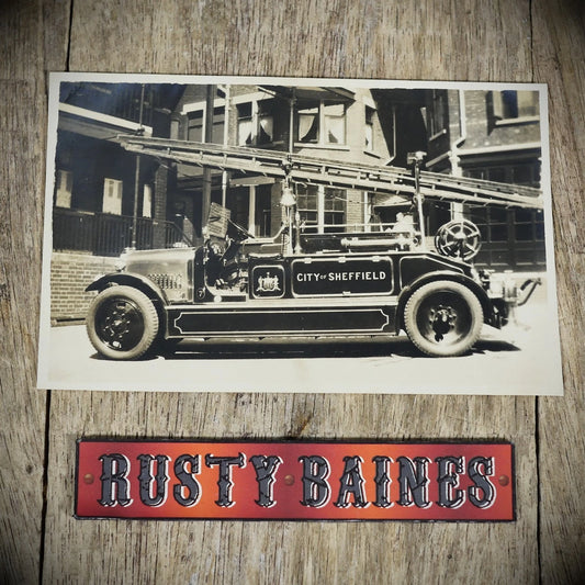 Postcard, City of Sheffield Fire Engine, Early 20th C, Real Photo