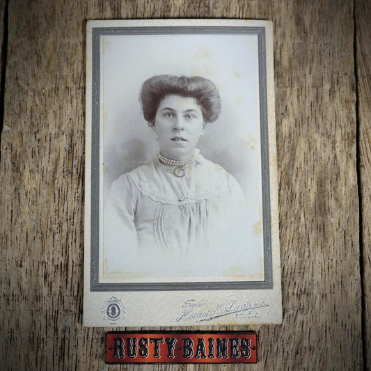 Carte de Visite (CDV) Portrait of Victorian Lady, Great Hair, Horace Dudley