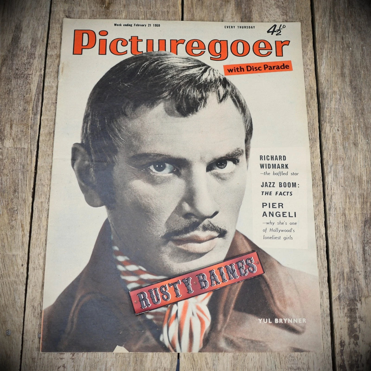 Vintage Picturegoer Magazine Feb 21 1959, Film/Cinema Actors, Yul Brynner
