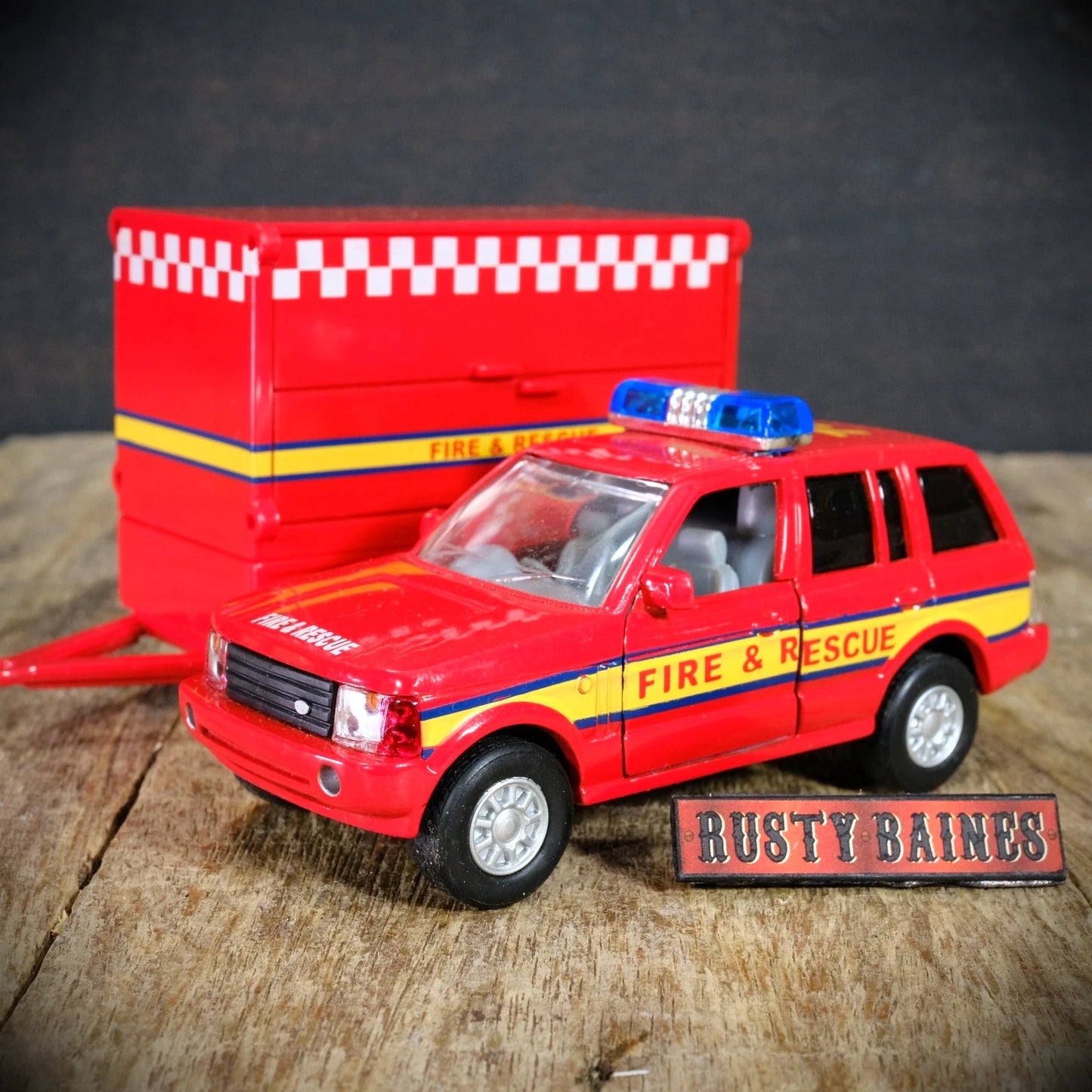 Unbranded Range Rover L322 Fire & Rescue Vehicle and Trailer, Unboxed