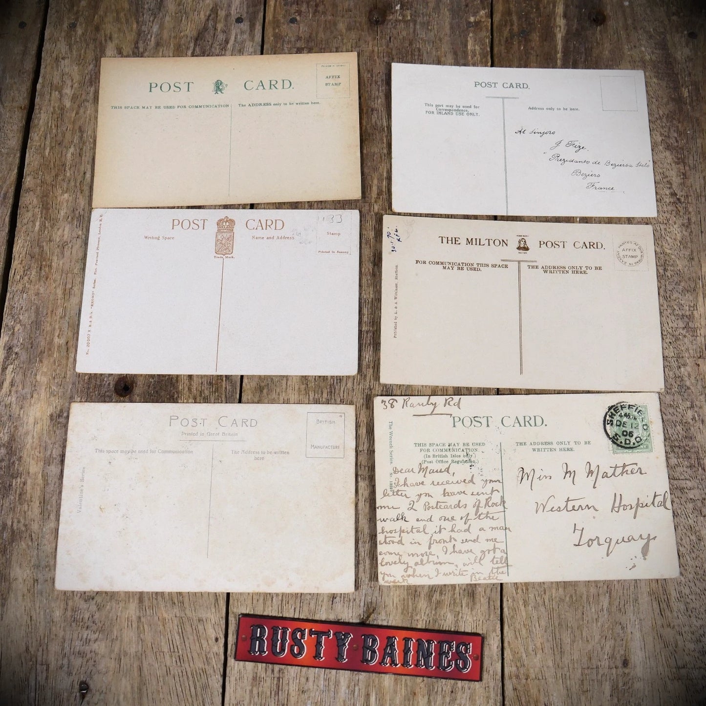 Postcard Bundle, Sheffield High Street Town Center / Fargate, Early 1900