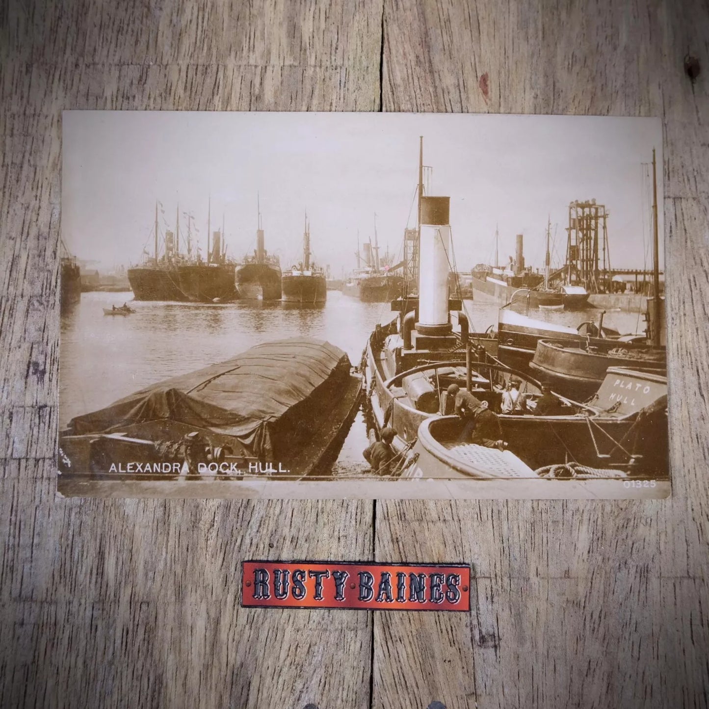 Antique Postcard, Hull Alexandra Dock, Shipping, Real Photo