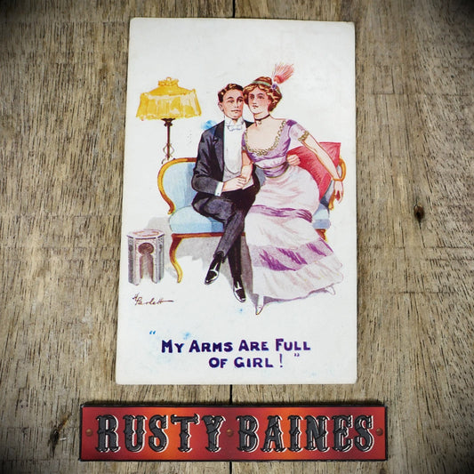 Postcard, Comic, My Arms are Full of Girl, Romance Glamour