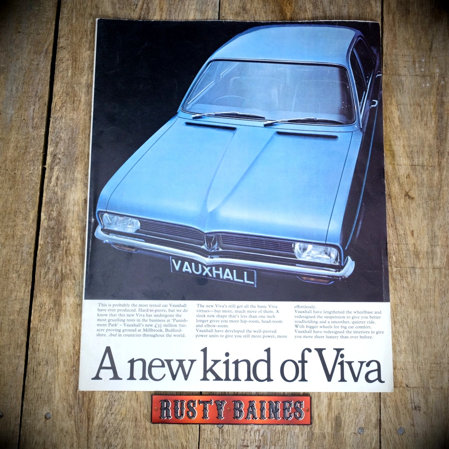 Vintage Car Brochure, Vauxhall Viva HC 1974, Poster Style