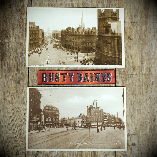 Postcard, Sheffield Fargate Street Scenes, Printed