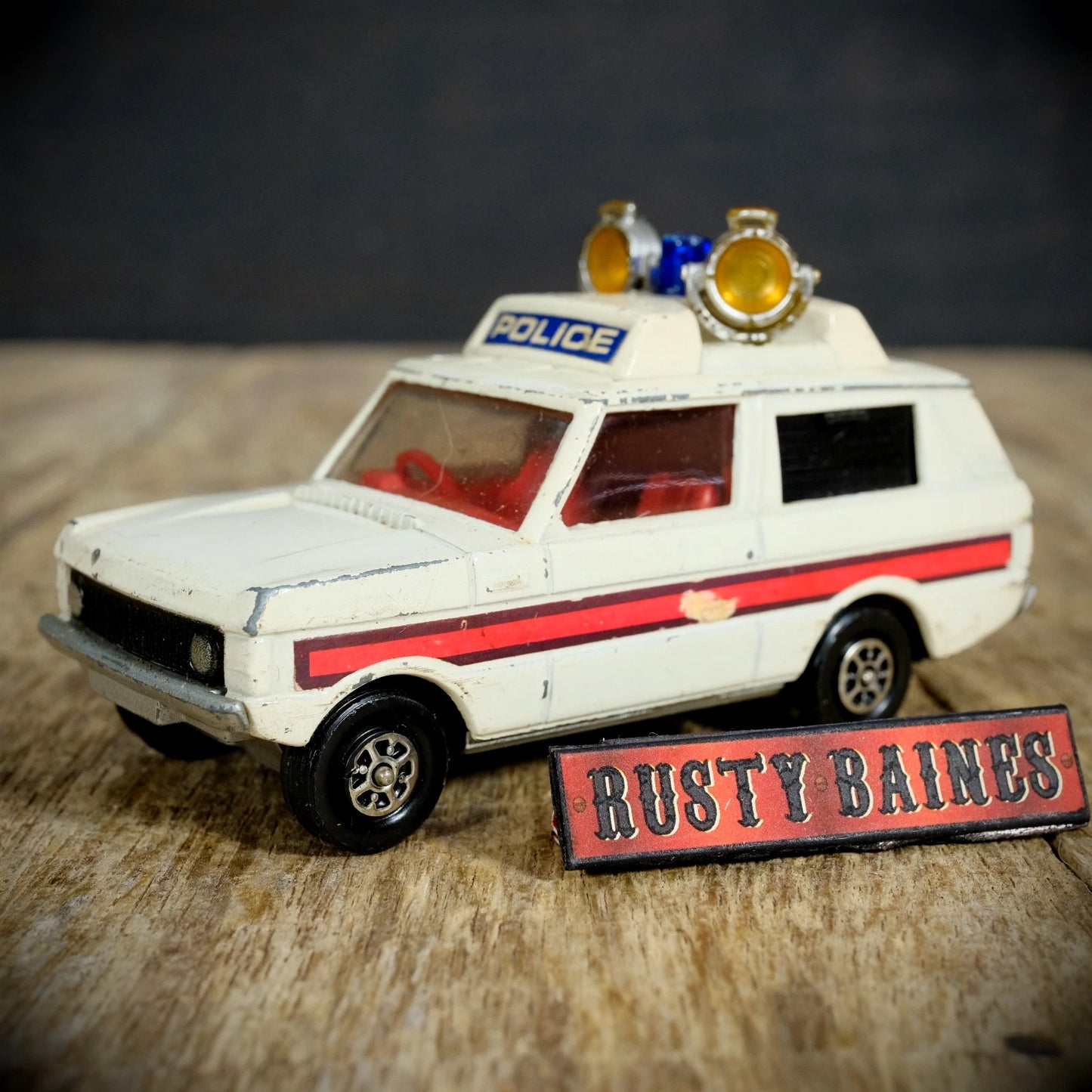 Vintage Corgi Whizzwheels Range Rover, Vigilant Police Car, Playworn, Unboxed